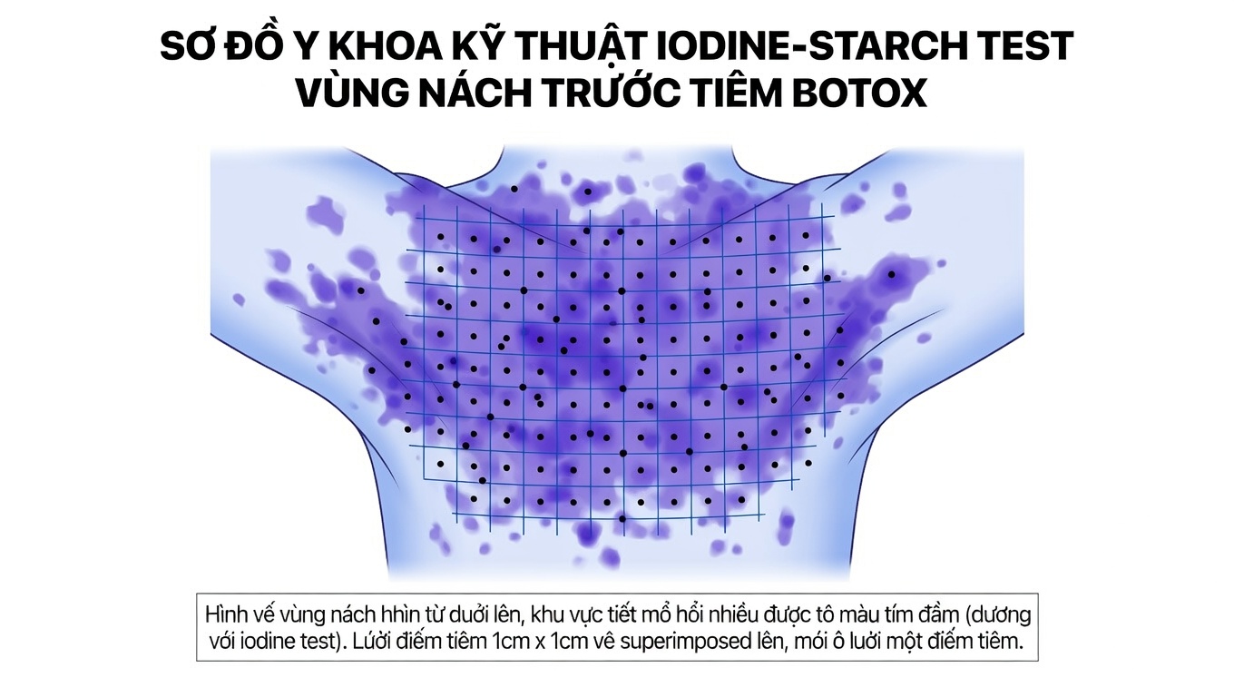 Cơ chế tuyến mồ hôi eccrine và Botox ức chế acetylcholine