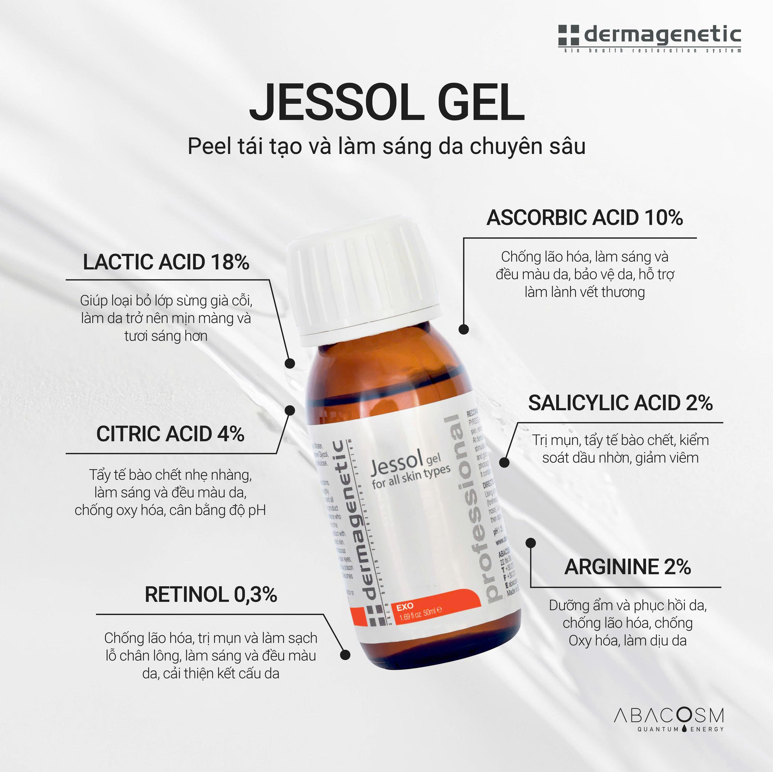 jessol peel căng bóng trắng sáng da innoaesthetics dermagenetic